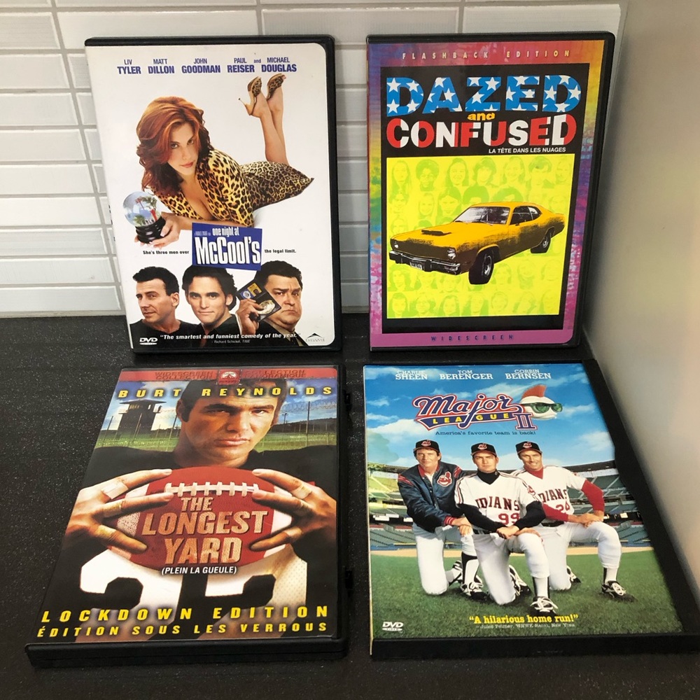 4 comedy and sports movies DVD lot